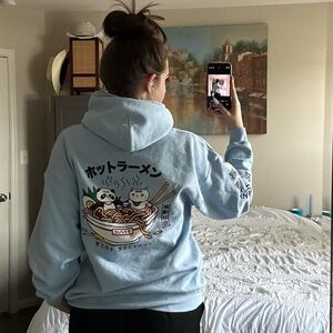 Riot society baby blue hoodie